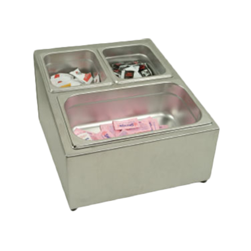 Thunder Group SLFC002 Stainless Steel 3-Compartments Condiment Packet Holder