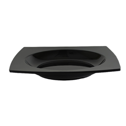 Thunder Group 63010BK 22 Oz. Black Square Melamine Pasta Bowl