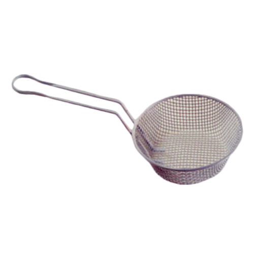 Thunder Group PLBB008C 8" Dia. X 3" D Wire Steel Round Coarse Mesh Breading Basket