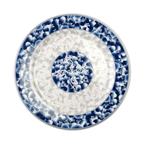 Thunder Group 1016DL 15.5" Dia. Blue Dragon Melamine Round Plate