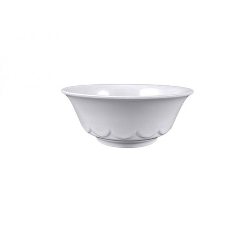 Thunder Group 5275TW 34 Oz. Imperial White Melamine Scalloped Bowl
