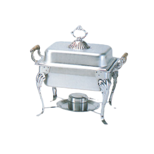 Thunder Group SLRCF0825 4 Qt. Stainless Steel Lift-Off Cover Rectangular Half-Size Deluxe Chafer