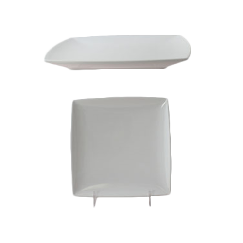 Thunder Group 29006WT 6" x 6" White Square Melamine Classic Plate