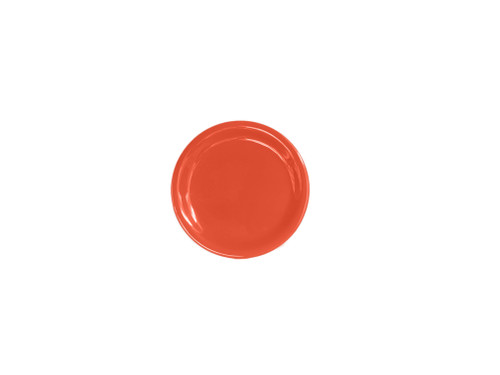 Thunder Group CR106RD 6.5" Dia. Orange Melamine Round Narrow Rim Plate