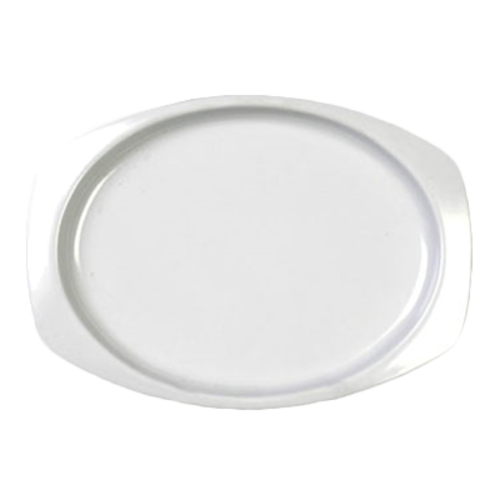 Thunder Group NS212W 12.5" W x 9" D NuStone White Melamine Rectangular Platter
