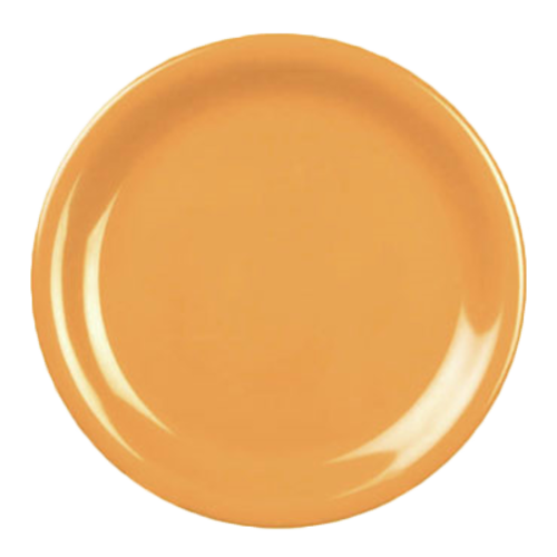 Thunder Group CR109YW 9" Dia. Yellow Melamine Round Narrow Rim Plate
