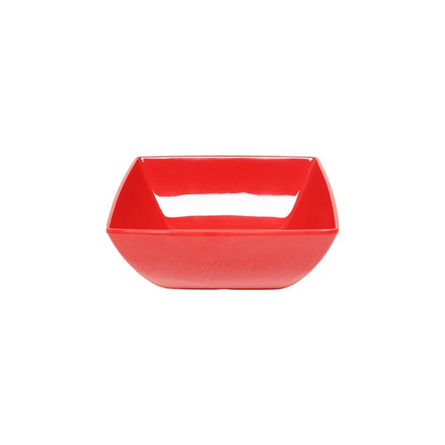 Thunder Group 69003PR 2.5 Oz. Pure Red Square Melamine Classic Bowl
