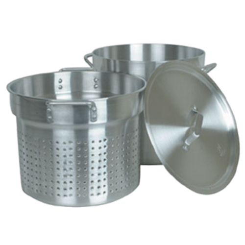 Thunder Group ALSKPC112 12 Qt. Aluminum Mirror Finish Pasta Cooker