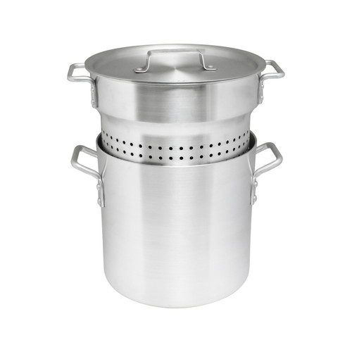 Thunder Group ALSKPC112 12 Qt. Aluminum Mirror Finish Pasta Cooker