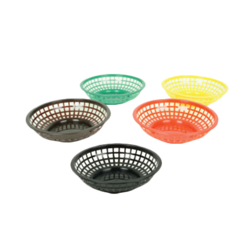 Thunder Group PLBK008B 8" Dia. Brown Polypropylene Round Fast Food Basket