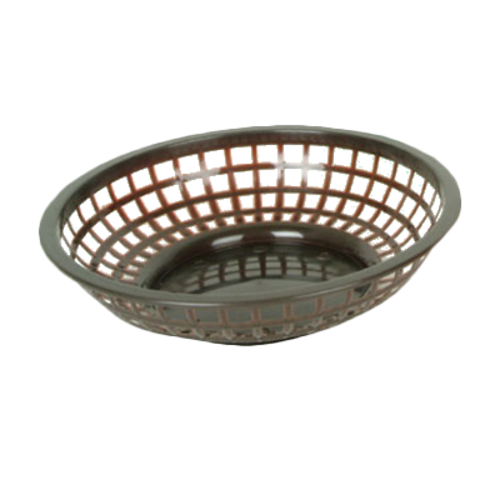 Thunder Group PLBK008B 8" Dia. Brown Polypropylene Round Fast Food Basket