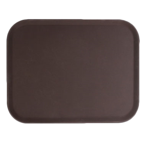Thunder Group PLFT1418BR 14" W Brown Fiber Glass Rectangular Serving Tray