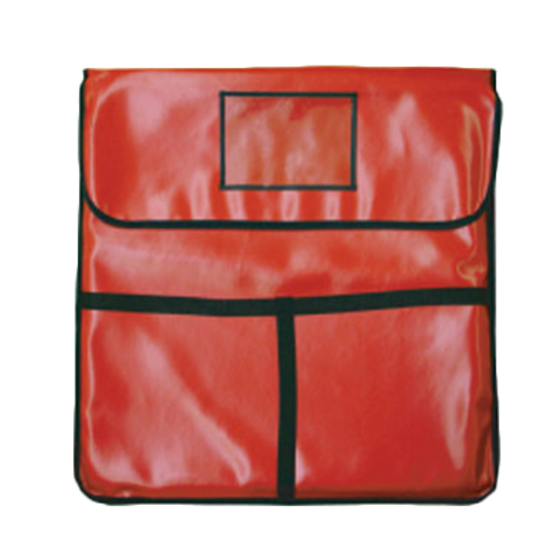Thunder Group PLPB024 24" x 24" x 5" Red Artificial Leather Pizza Delivery Bag