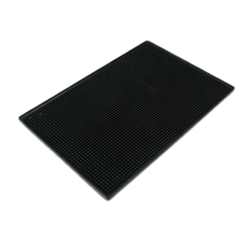 Thunder Group PLSVM1218BL 12" x 18" Black Plastic Bar Service Mat