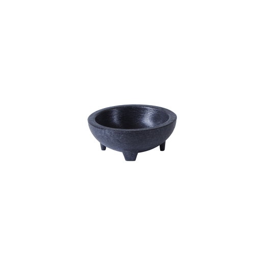Thunder Group PLMJ004BK 4 Oz. Black Plastic Molcajete Salsa Bowl