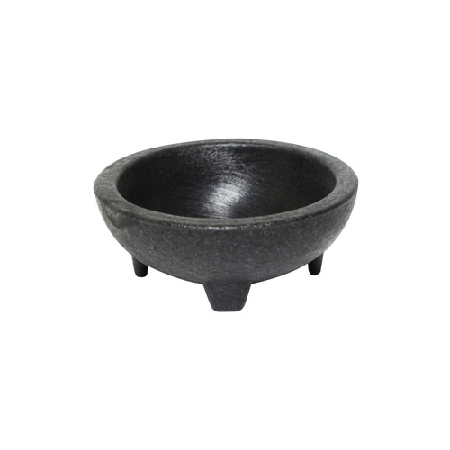 Thunder Group PLMJ004BK 4 Oz. Black Plastic Molcajete Salsa Bowl
