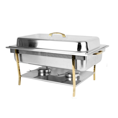 Thunder Group SLRCF0840 8 Qt. Stainless Steel Lift-Off Cover Rectangular Chafer