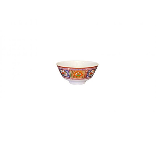 Thunder Group 3006TP 9 Oz. Melamine Peacock Round Rice Bowl