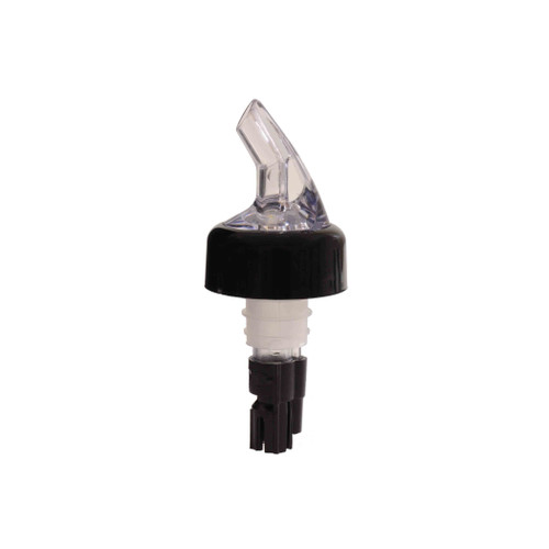 Thunder Group PLPR063C 0.63 Oz. Black Tail Clear Spout SAN (Plastic) Liquor Pourer