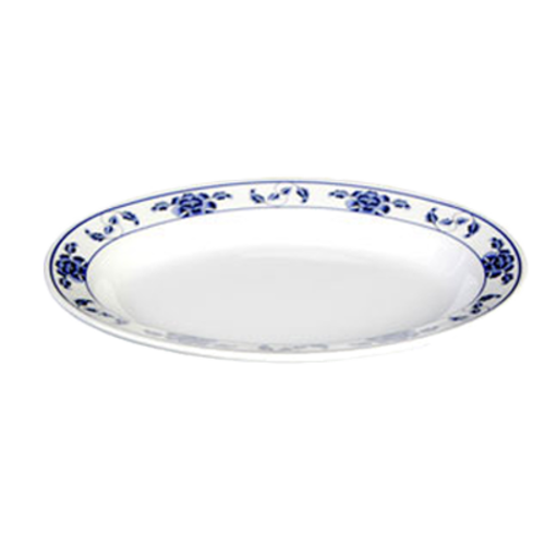 Thunder Group 2110TB 9 Oz. Melamine Lotus Oval Deep Platter