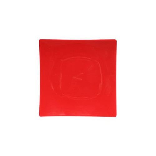Thunder Group 24010PR 10" x 10" Pure Red Square Melamine Classic Plate