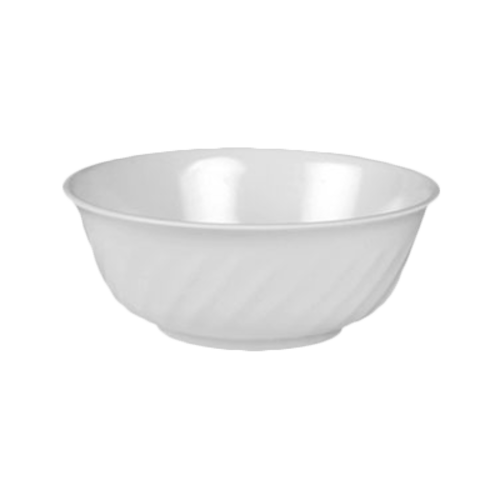 Thunder Group 5306TW 21 Oz. Imperial White Melamine Swirl Bowl