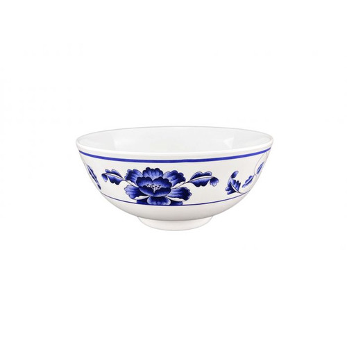 Thunder Group 5207TB 39 Oz. Melamine Lotus Round Rice Bowl