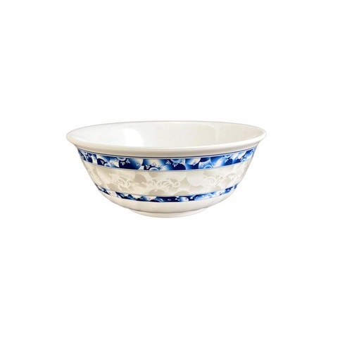 Thunder Group 5308DL 48 Oz. Melamine Blue Dragon Swirl Bowl