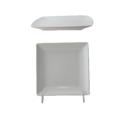 Thunder Group 29004WT 4.5" x 4.5" White Square Melamine Classic Plate