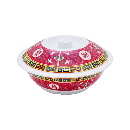 Thunder Group 8011TR 80 Oz. Melamine Longevity with Lid Serving Bowl