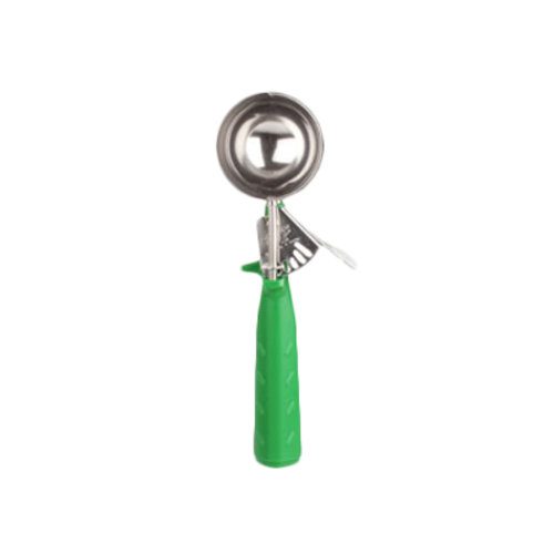 Thunder Group SLDS212P 2.67 Oz. Green Stainless Steel Plastic Handle Disher