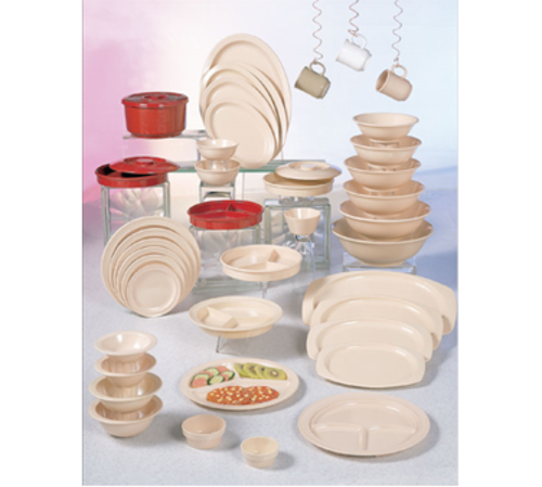 Thunder Group NS211T 11.5" W x 7.5" D NuStone Tan Melamine Rectangular Platter