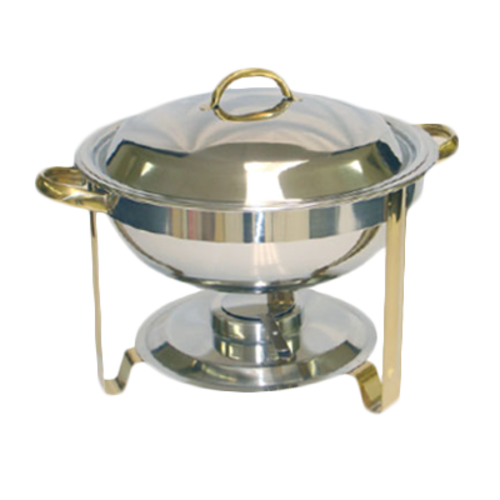 Thunder Group SLRCF0831GH 4 Qt. Stainless Steel Lift-Off Cover Round Chafer