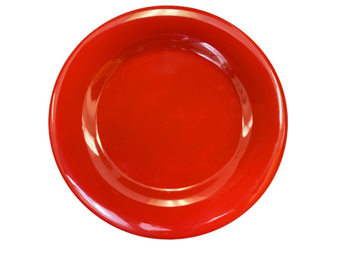 Thunder Group CR010PR 10.5" Dia. Pure Red Melamine Round Wide Rim Plate