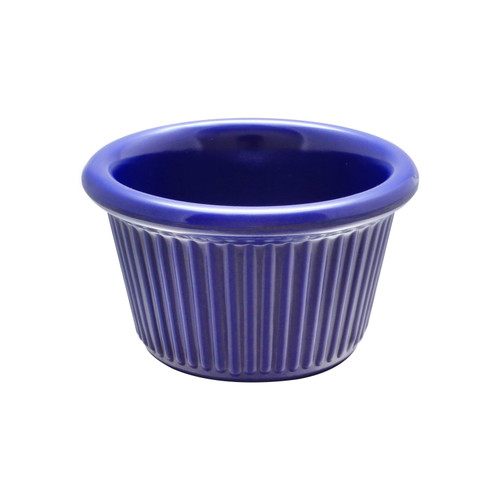 Thunder Group ML507CB1 1.5 Oz. Cobalt Blue Melamine Round Fluted Ramekin
