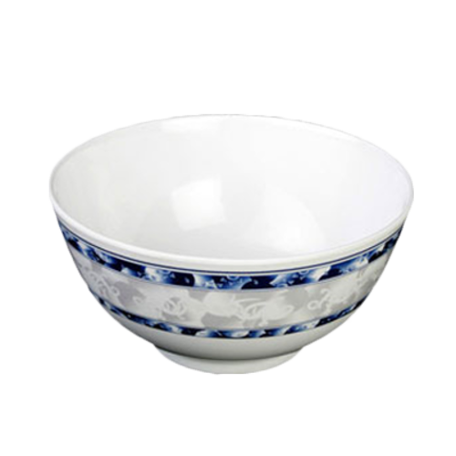 Thunder Group 5206DL 25 Oz. Melamine Blue Dragon Round Rice Bowl