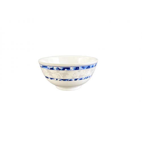 Thunder Group 5206DL 25 Oz. Melamine Blue Dragon Round Rice Bowl