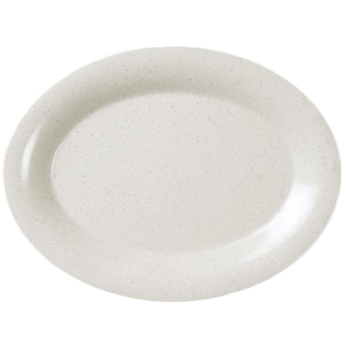 Thunder Group AD212WS 12" W x 9" D Melamine Oval San Marino Platter