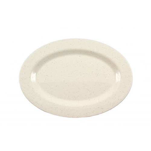 Thunder Group AD214WS 14" W x 10" D Melamine Oval San Marino Platter