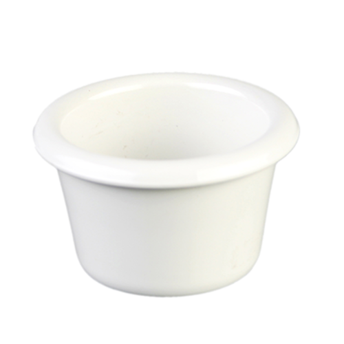 Thunder Group ML534B1 1.5 Oz. Bone Melamine Round Smooth Ramekin