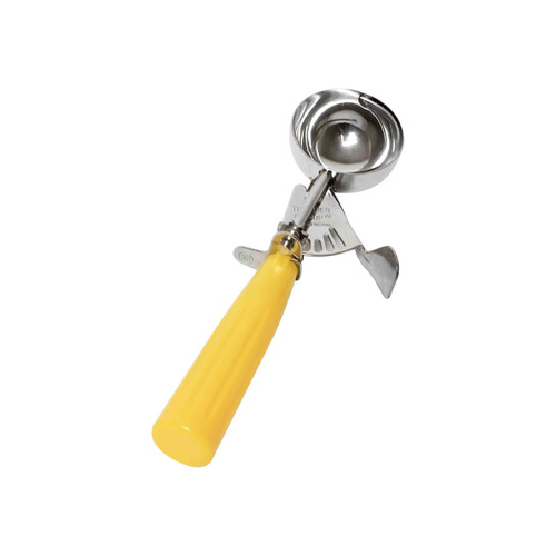 Thunder Group SLDS020 1.63 Oz. Yellow Stainless Steel Plastic Handle Disher