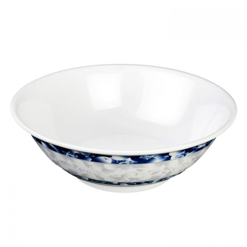 Thunder Group 5095DL 96 Oz. Melamine Blue Dragon Round Rimless Bowl