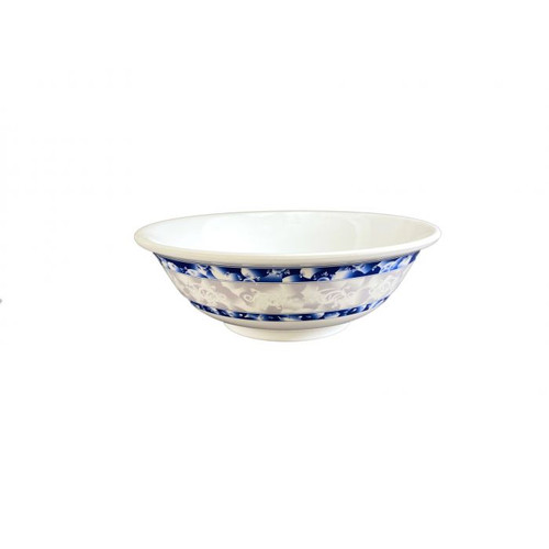 Thunder Group 5095DL 96 Oz. Melamine Blue Dragon Round Rimless Bowl