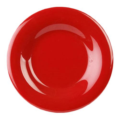 Thunder Group CR005PR 5.5" Dia. Pure Red Melamine Round Wide Rim Plate