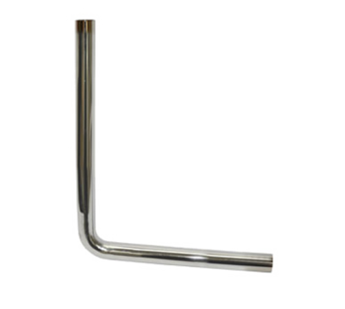 Component Hardware E48-4660 14" x 18" Chrome Plated Brass Formed One Piece Overflow Elbow