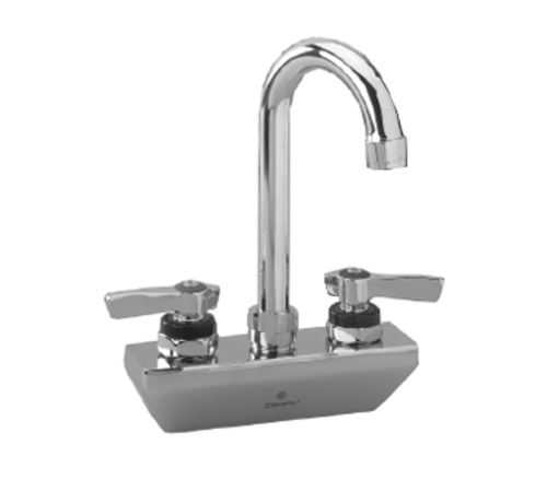 Component Hardware KL45-4000-SE1 4" Centers Stainless Steel Gooseneck Spout Compression Wall Mount Encore Faucet