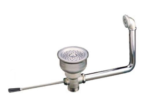 Component Hardware D23-4590 6.5" Sink Opening Nickel Plated Cast Bronze Box Pattern Encore Lever Handle Drain with Overflow Assembly