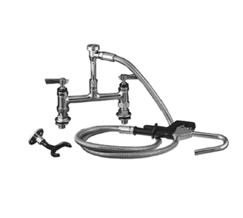 Component Hardware KL60-3100-VB 72" Stainless Steel Flexible Hose Elevated Bridge Deck Mount Encore Pot Filler Assembly