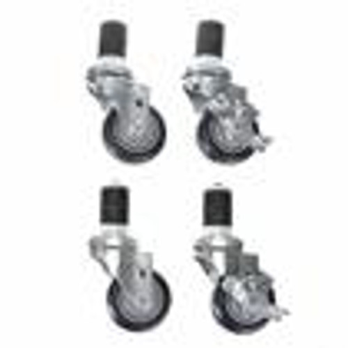 Component Hardware CSTPK-3PUES-3 3" Dia. Blue Polyurethane Stem Caster