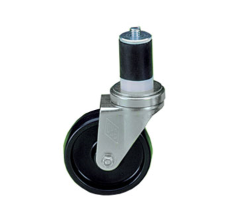 Component Hardware CMS5-3BPN 3" Dia. Black Polyolefin Stem Caster